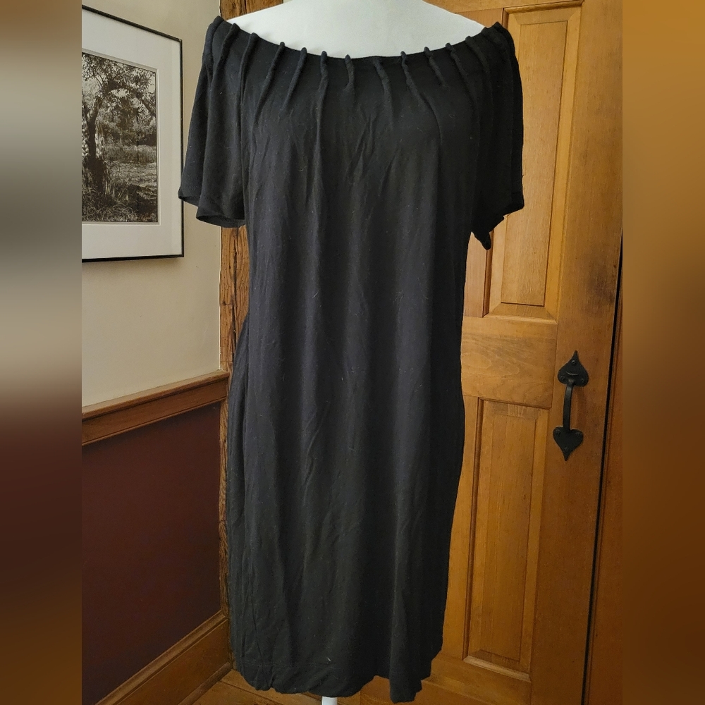 M KALAN BLACK LOOSE FIT DRESS